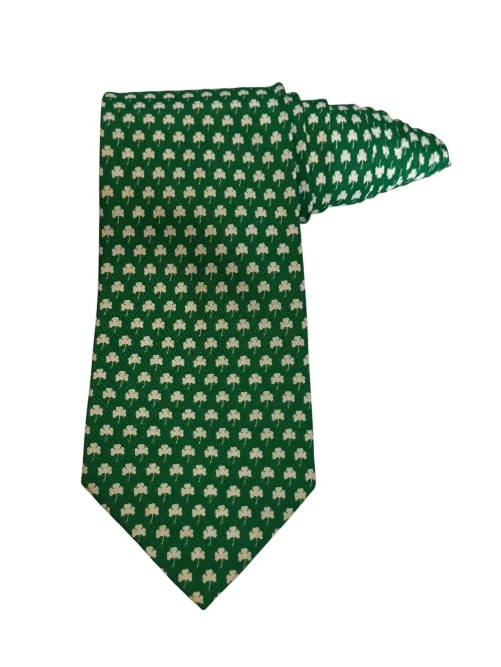Utopia Shamrocks Four Leaf Clovers Green St Patrick’s Day Novelty Necktie Rayon